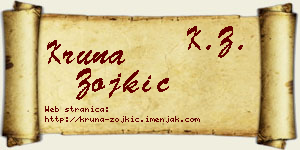 Kruna Zojkić vizit kartica